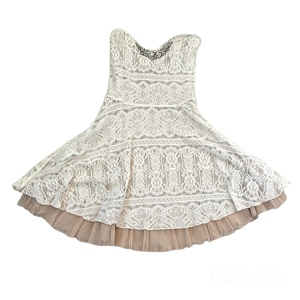 Free People Strapless White Dress